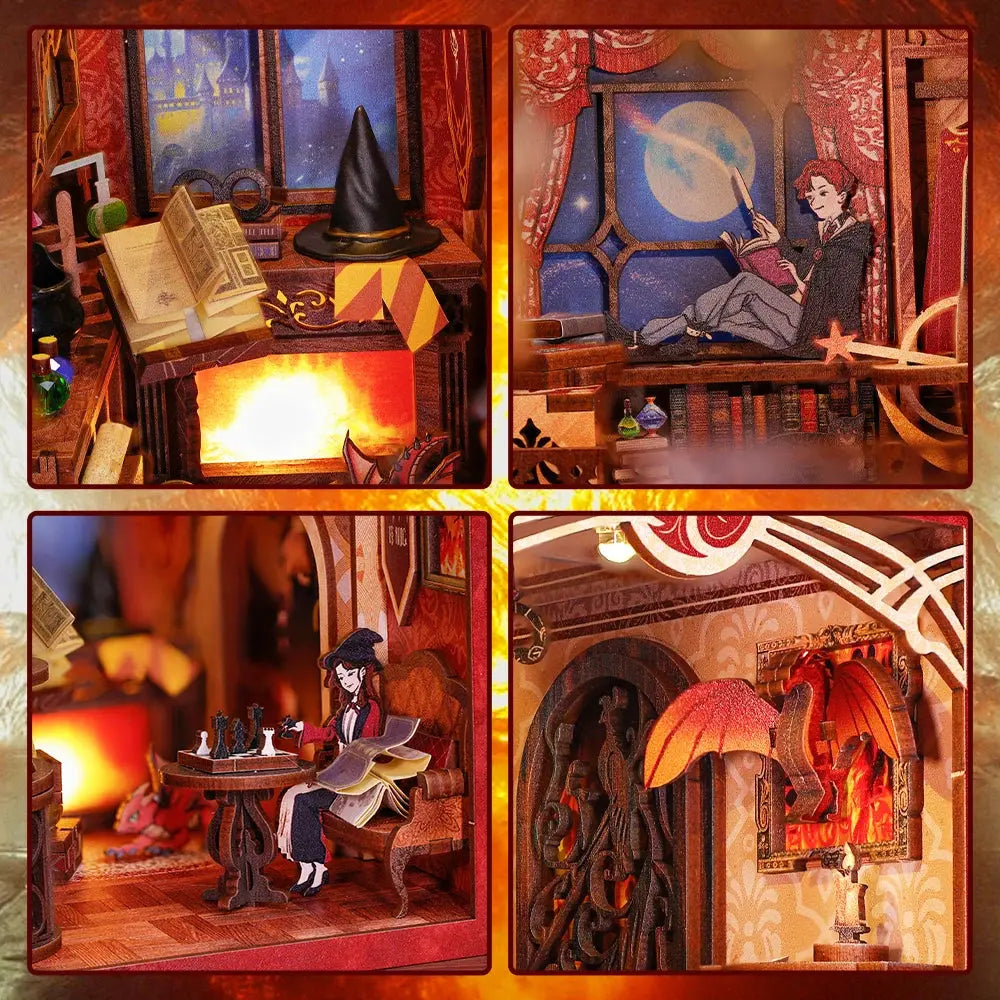 Book Nook Flame Common Room - Book Nook Studio