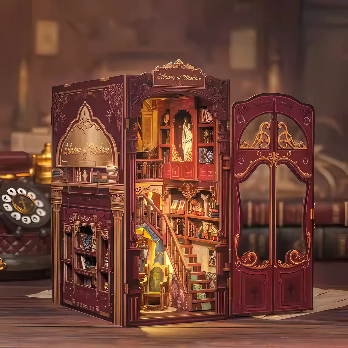 Book Nook Library of Wisdom - Book Nook Studio