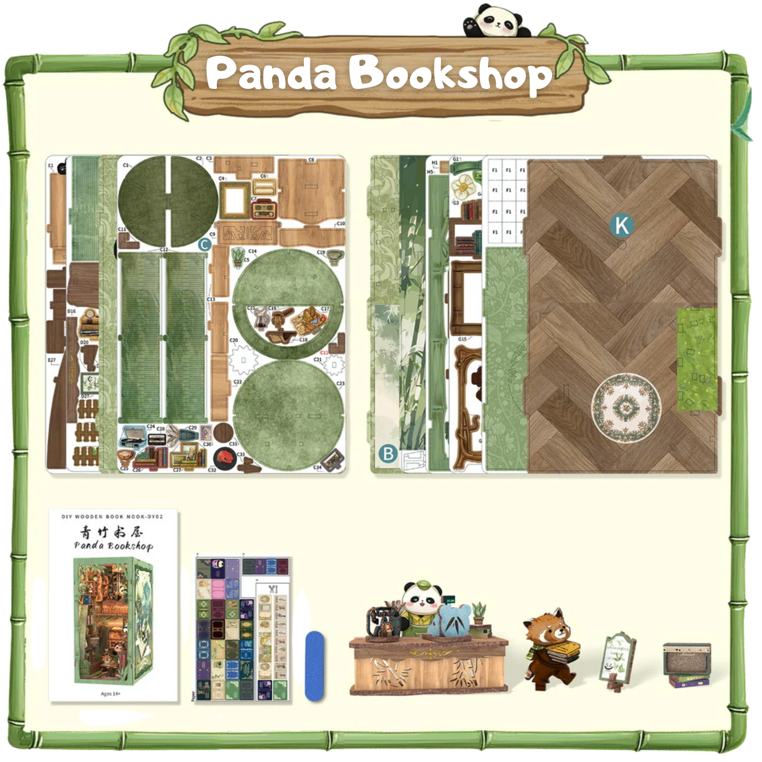 Book Nook Panda Bookshop - Book Nook Studio