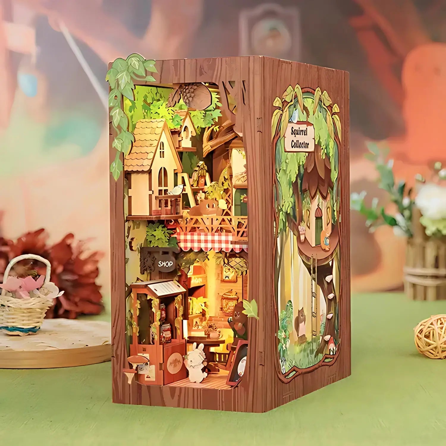 Book Nook Squirrel Collector - Book Nook Studio