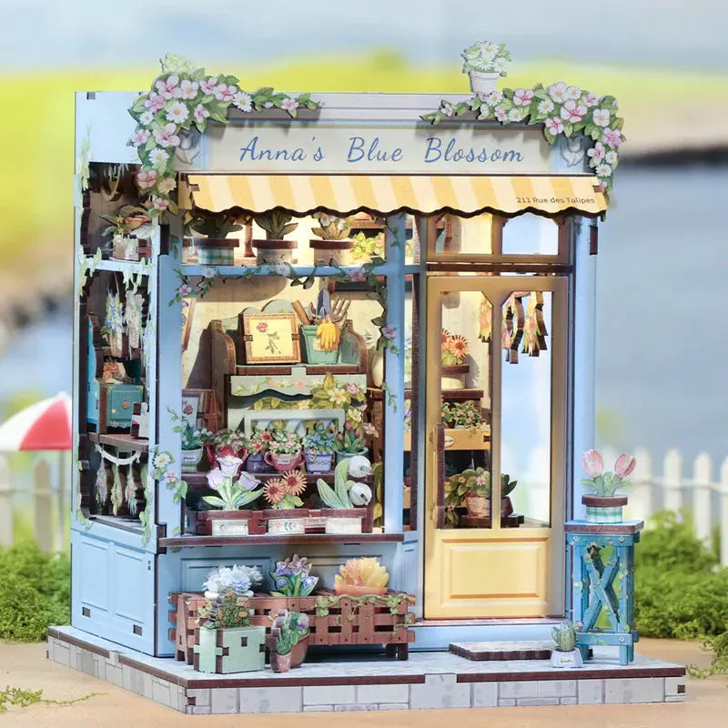 Book Nook Anna’s Blue Blossom - Book Nook Studio