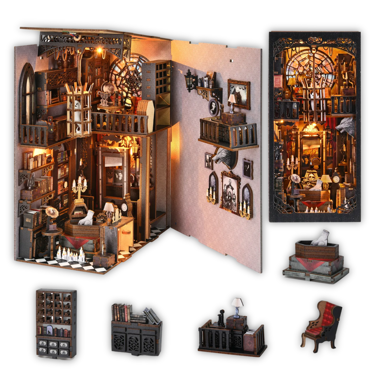 Book Nook Dark Family - Book Nook Studio