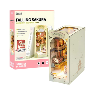 Book Nook Falling Sakura - Book Nook Studio