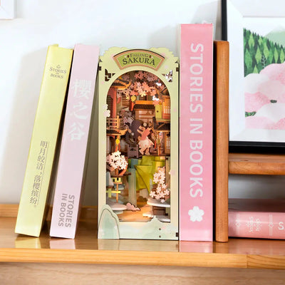 Book Nook Falling Sakura - Book Nook Studio