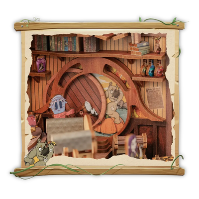 Book Nook Fantastic Animal Common Room - Book Nook Studio
