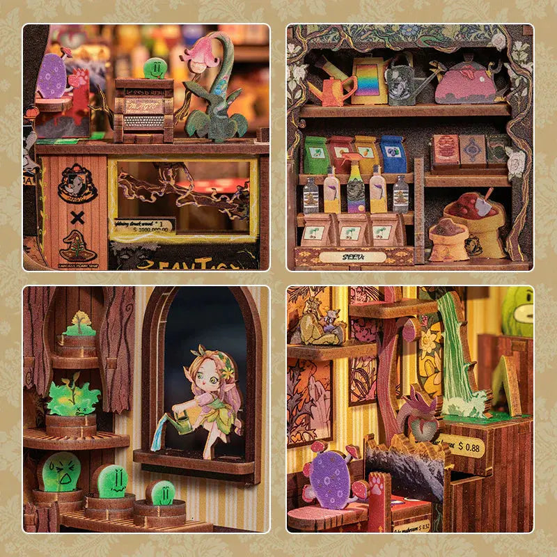 Book Nook Fantasy Plant Shop - Book Nook Studio