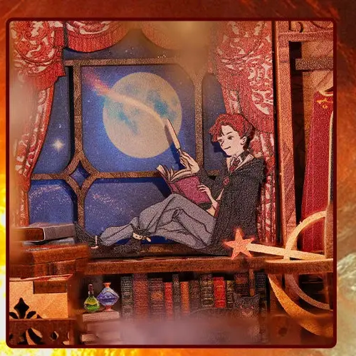 Book Nook Flame Common Room - Book Nook Studio
