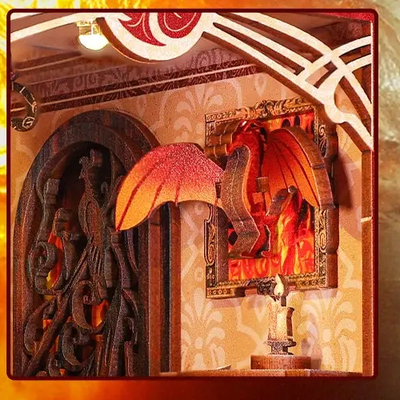 Book Nook Flame Common Room - Book Nook Studio