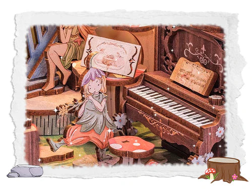 Book Nook Flower Forest Concert - Book Nook Studio