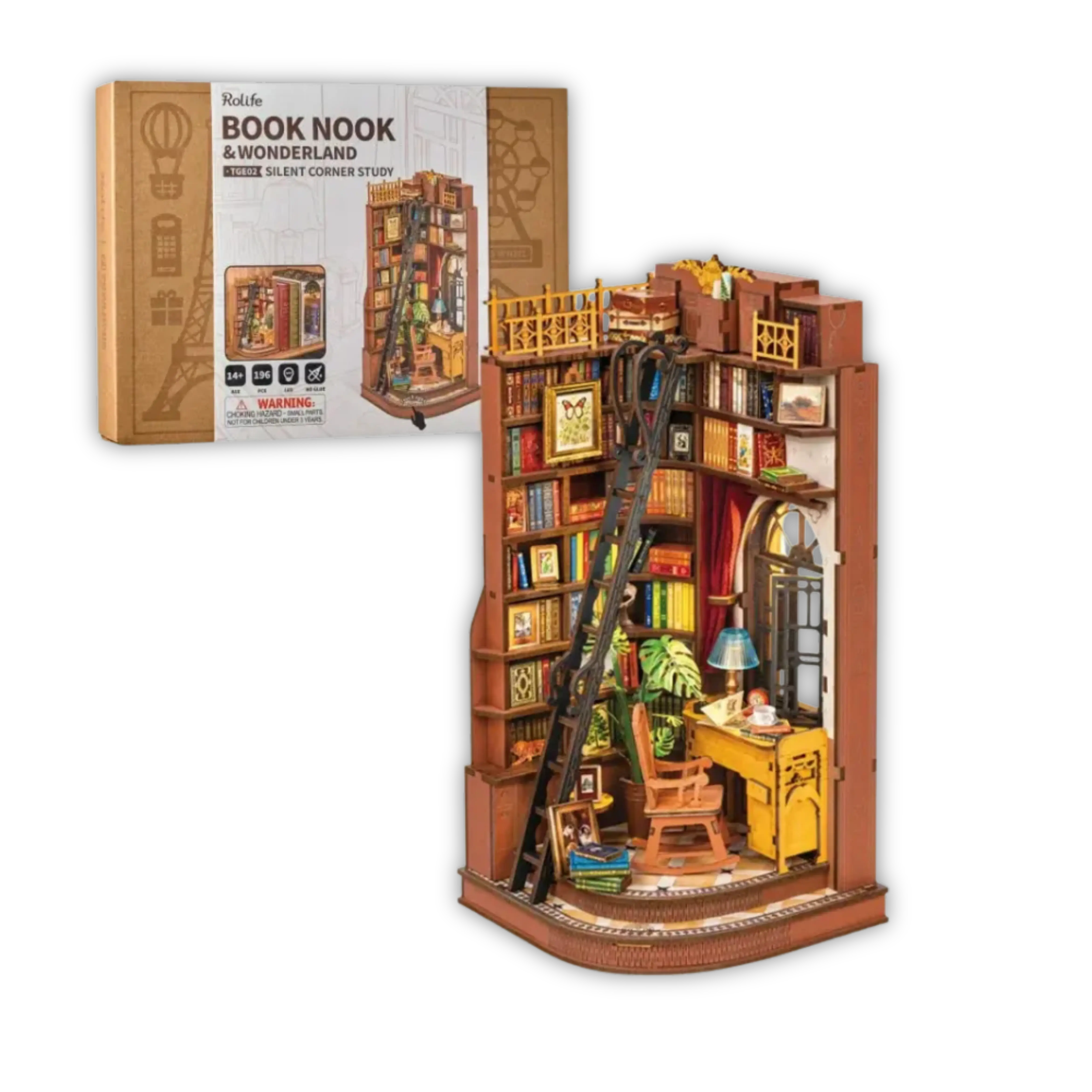 Book Nook Silent Corner Study - Book Nook Studio