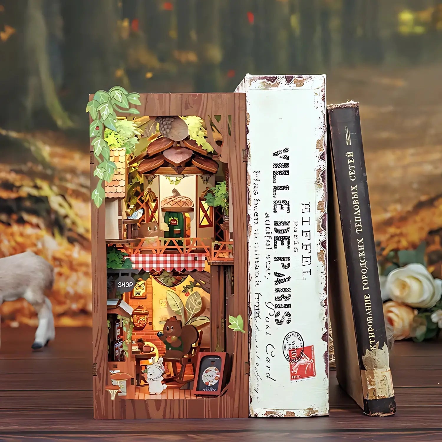 Book Nook Squirrel Collector - Book Nook Studio