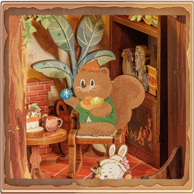 Book Nook Squirrel Collector - Book Nook Studio