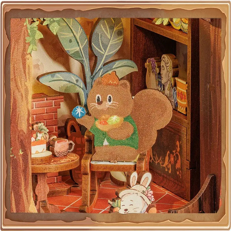 Book Nook Squirrel Collector - Book Nook Studio