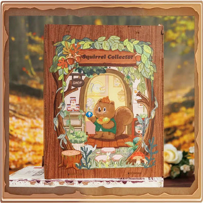 Book Nook Squirrel Collector - Book Nook Studio