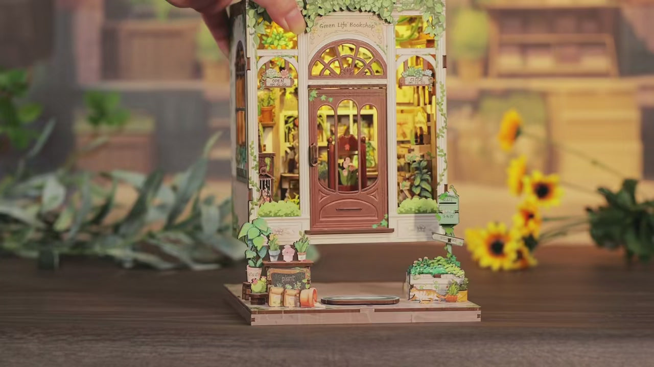 Charger la vidéo: Book Nook Green Life Bookshop