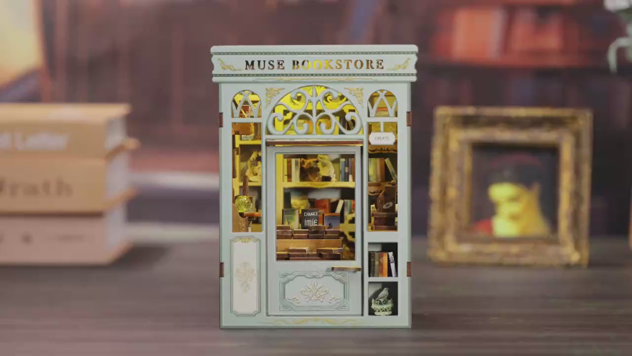 Charger la vidéo: Book Nook Muse Bookstore