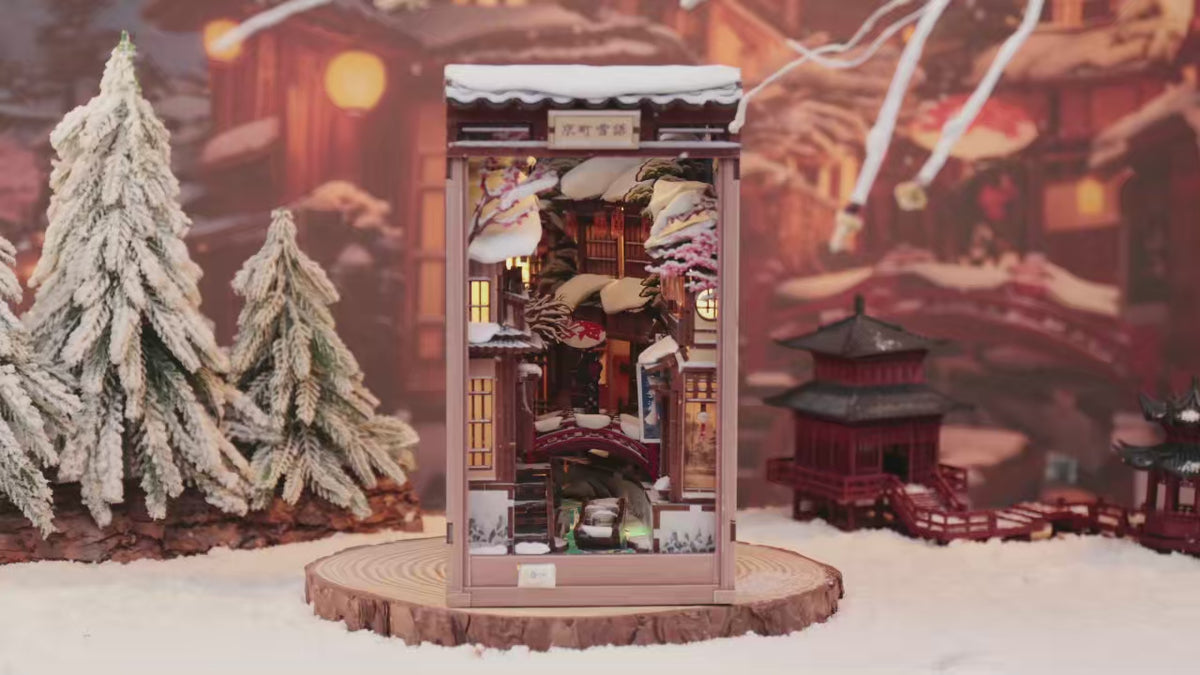 Charger la vidéo: Book Nook Kyoto Snow Whisper