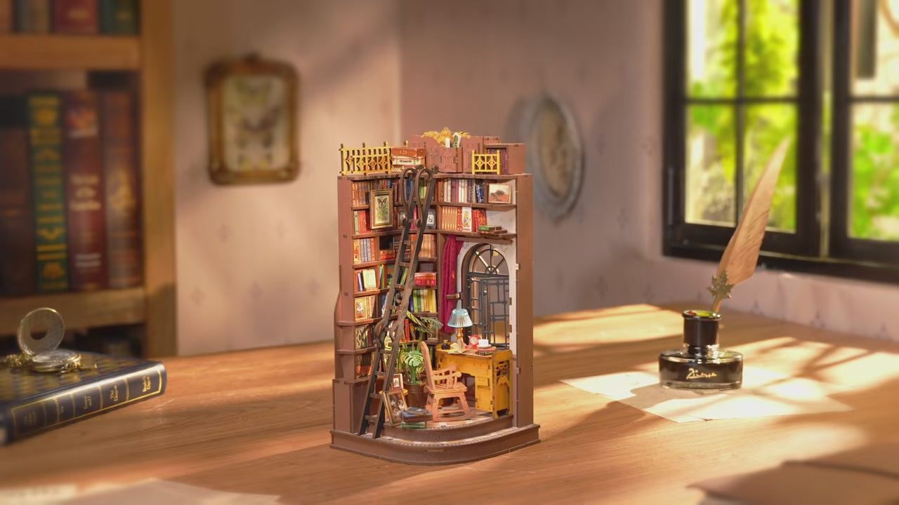 Charger la vidéo: Book Nook Silent Corner Study